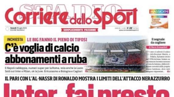 PRIMA PAGINA - CdS: "Kilman e Danso troppo cari, il Napoli torna su Mavropanos"