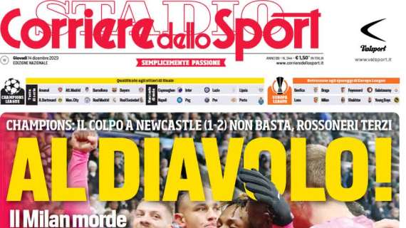 PRIMA PAGINA - CdS: "Addio Juliano. Orgoglio azzurro"