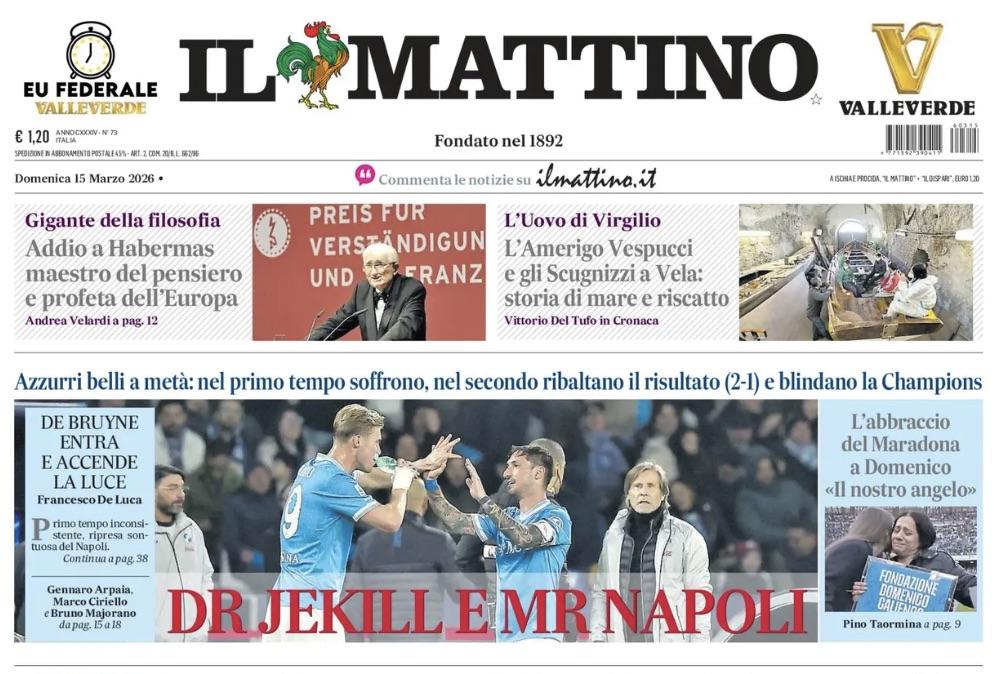 Napoli a due facce anche contro il Lecce, Il Mattino: "Dr Jekyll e Mr Napoli"
