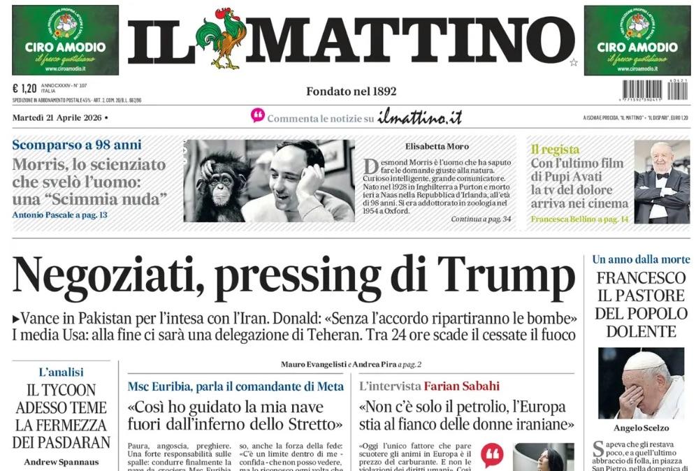Il Mattino apre con il caso Lukaku: "Toccata e fuga"