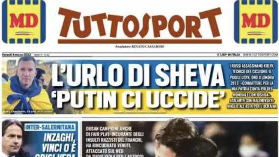 PRIMA PAGINA - Tuttosport apre con la Juve: “Questo è Vlahovic”