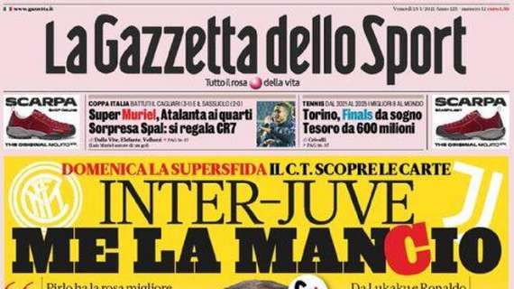 PRIMA PAGINA - Gazzetta intervista Mancini: "Pirlo ha la rosa migliore, occhio al Milan"