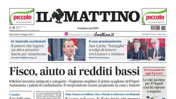 PRIMA PAGINA - Il Mattino: "Luis Enrique si allontana. Pista Conceiçao"