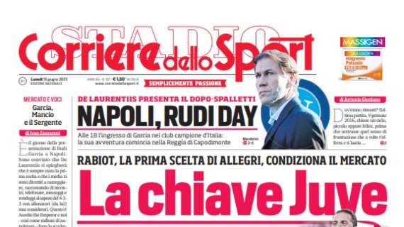 PRIMA PAGINA – Corriere dello Sport: “Napoli, Rudi day”