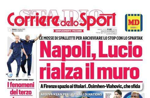 PRIMA PAGINA - Cds Campania: “Napoli, Lucio rialza il muro”