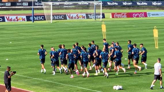 Dimaro, day 1: primo allenamento del Napoli di Conte, seduta tecnica e partitelle 