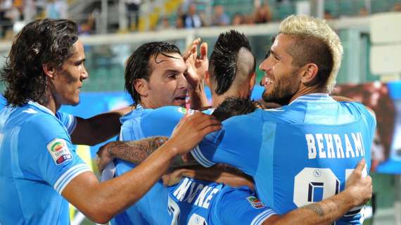 RILEGGI LIVE - PALERMO-NAPOLI 0-3 (47' Hamsik, 79' Maggio, 89' Cavani) - E' show azzurro al Barbera