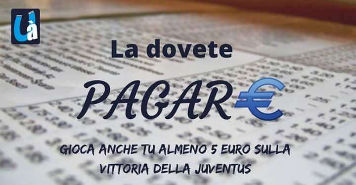 Su Facebook spopola una catena di scommesse anti-Juve: "Operazione 'La dovete pagar€"