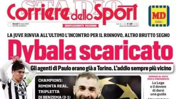 PRIMA PAGINA - Corriere dello Sport: "Dybala scaricato"