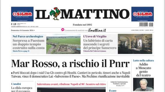 PRIMA PAGINA - Il Mattino: "Con il cuore"