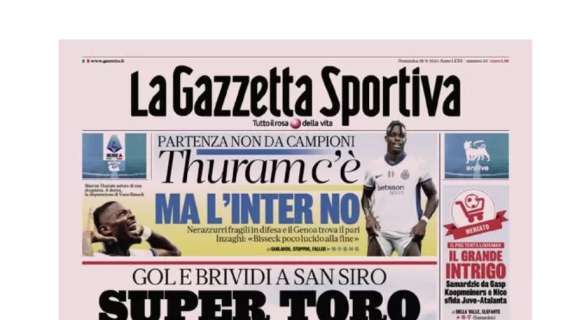 Gazzetta dello Sport: "Allarme Conte. Il tecnico si sfoga"