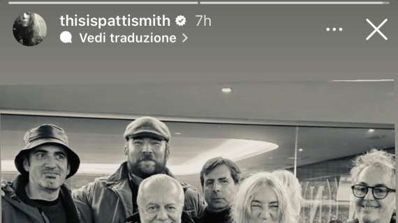 FOTO - Ieri al Maradona anche Patti Smith: il ringraziamento ad ADL sui social
