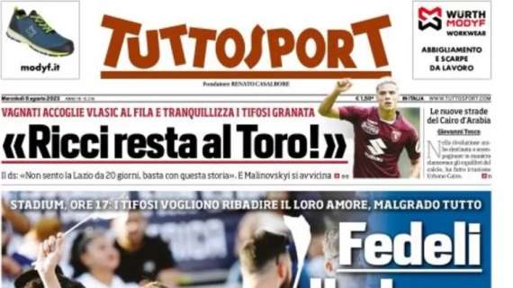 PRIMA PAGINA – Tuttosport: “Arabi e caviglia. Napoli, ansia Osi”