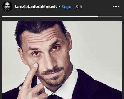 Milan, l'indizio social di Ibrahimovic: saluta gli angeli e mostra gli occhi da Diavolo