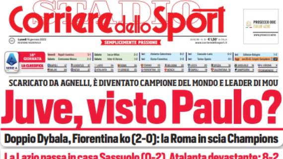 PRIMA PAGINA - Corriere dello Sport: "Osi tra le leggende del Napoli"