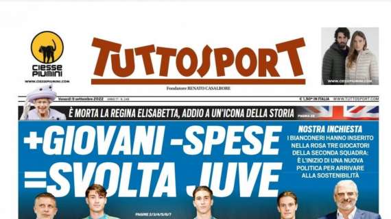 PRIMA PAGINA - Tuttosport: "+ Giovani, - Spese= Svolta Juve"