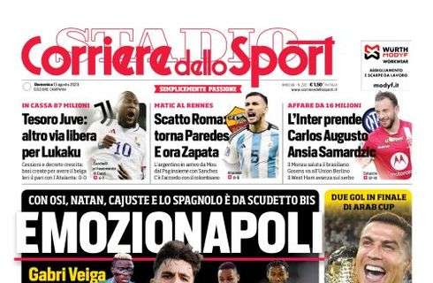 PRIMA PAGINA – Cds Campania: “Emozionapoli: con Veiga è da Scudetto bis”