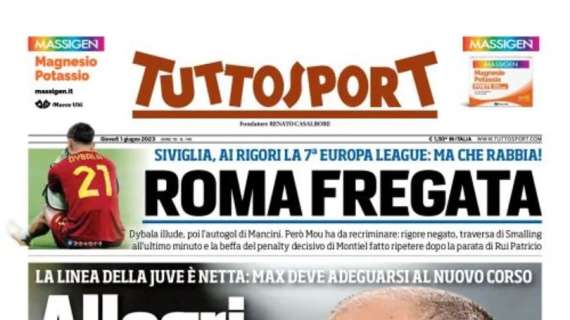 PRIMA PAGINA - Tuttosport: "Allegri, cambi o vai!"