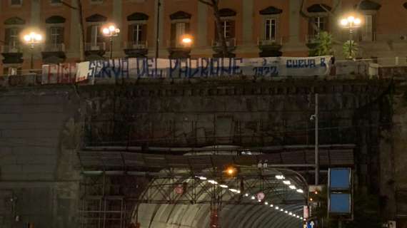 FOTO - Altro striscione Curva B esposto in città: "FIGC serva del padrone"