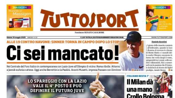 Tuttosport verso Lazio-Juventus: "Fumata bianconera"