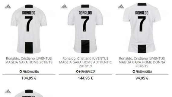 Juve-CR7: sul sito è già in vendita la nuova maglia: costerà fino a 144 euro!