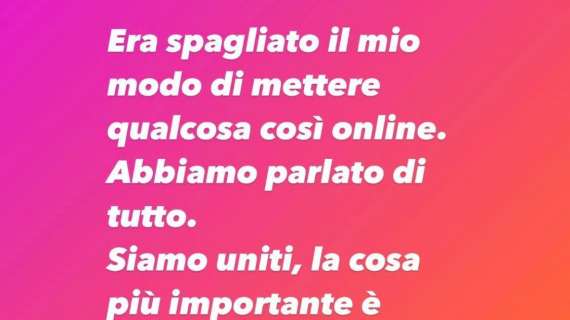 Demme si scusa: "Sbagliato renderlo noto on line. Siamo uniti, conta la squadra"