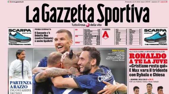 PRIMA PAGINA - Gazzetta dello Sport: "L'Inter ne dice 4"
