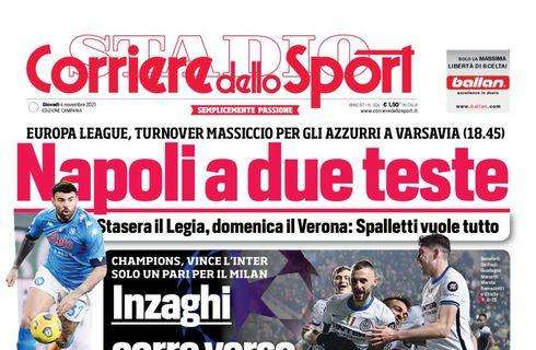 PRIMA PAGINA - CdS Campania: "Napoli a due teste"