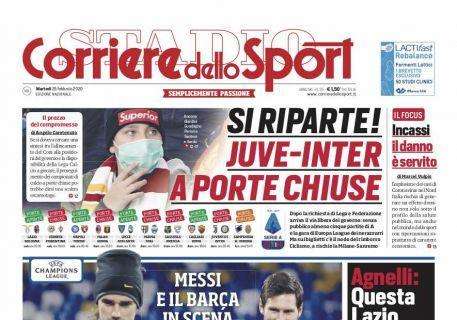 PRIMA PAGINA - CdS: "I marziani a Napoli! Messi accolto come Maradona"