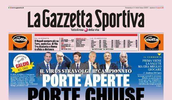 PRIMA PAGINA - Gazzetta titola: "Napoli sempre più su. Toro, sesto ko di fila"