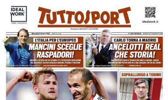 PRIMA PAGINA - Tuttosport sulla Juve: "Allegri ricostruisce il muro"