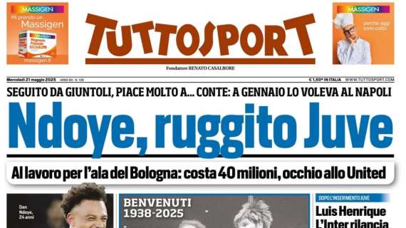 L'allusione di Tuttosport: "Juve su Ndoye, che piace molto a Conte..."