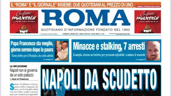 Il Roma: “Napoli da Scudetto”