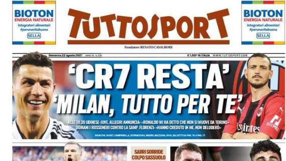 PRIMA PAGINA - Tuttosport: "CR7 resta"