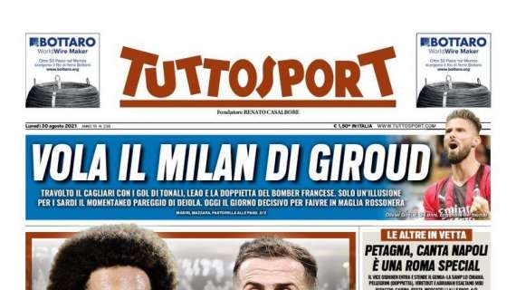 PRIMA PAGINA - Tuttosport: "Petagna, canta Napoli"