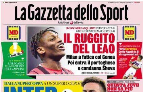 PRIMA PAGINA - Gazzetta: "Festa Fiorentina. Crollo Napoli ai supplementari"
