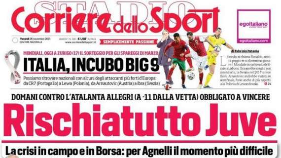 PRIMA PAGINA - Corriere dello Sport: "Napoli su Uduokhai e Neuhaus”