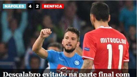 FOTO - Dal Portogallo: “Benfica, debacle evitata nel finale con i gol di Guedes e Salvio”