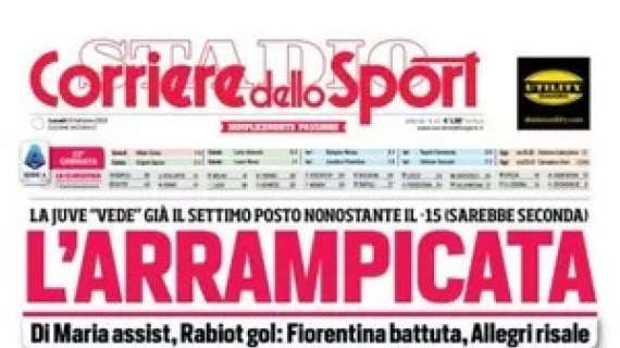 PRIMA PAGINA – Corriere dello Sport: “L’arrampicata”