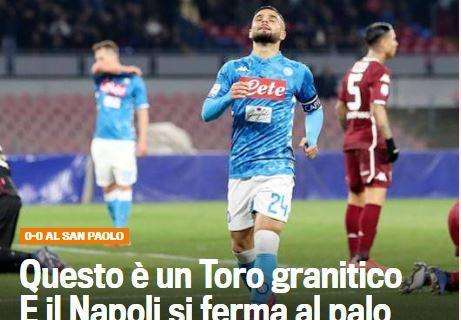 FOTO - Gazzetta titola: "Toro granitico, il Napoli si ferma al palo"