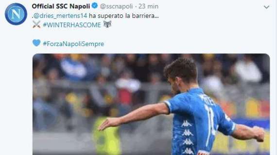 FOTO - "L'inverno è arrivato, Dries supera la barriera", la Ssc Napoli celebra il Trono di Spade sui social