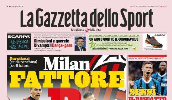 PRIMA PAGINA - Gazzetta dello Sport in apertura: "Milan, fattore R"