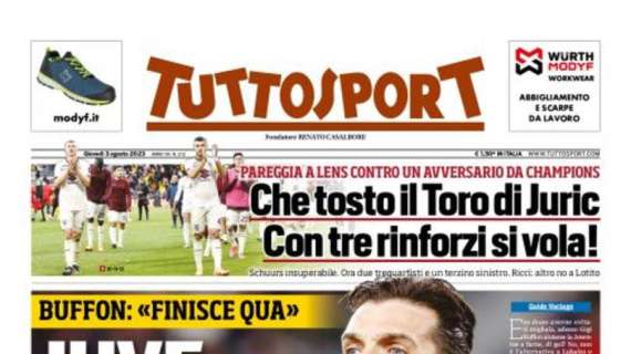 PRIMA PAGINA – Tuttosport: “Juve raccogli l’eredità di Gigi”