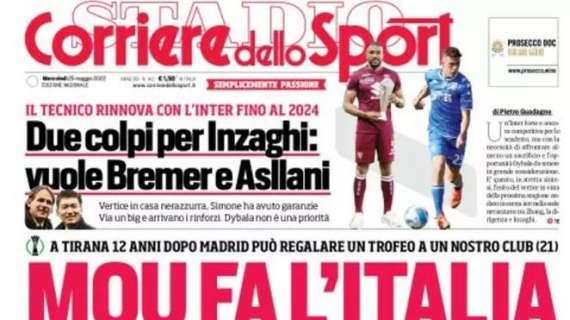 PRIMA PAGINA - Corriere dello Sport: "Napoli, Olivera è già pronto"
