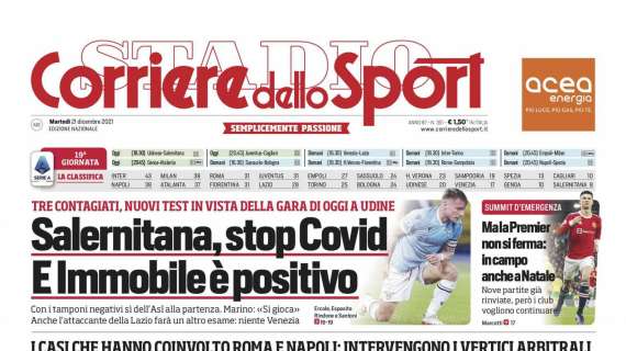 PRIMA PAGINA - Corriere dello Sport: "Giusto annullarli"