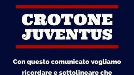 FOTO - Crotone-Juve, comunicato dei tifosi rossoblù: "In Curva solo i nostri colori, tolleranza zero!"