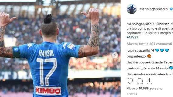 FOTO - Gabbiadini dedica un post ad Hamsik: "Onorato di averti avuto come capitano, ti auguro il meglio!"