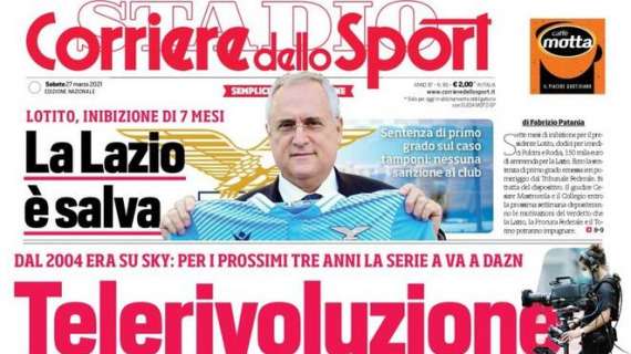 PRIMA PAGINA - CdS: "Telerivoluzione"