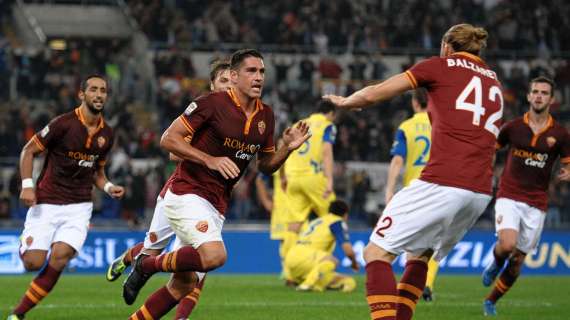 Roma da record: battuto il Chievo 1-0, decide Borriello