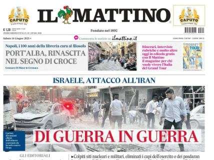 Il Mattino titola: "Conte sempre più cuore azzurro"